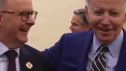 Australian PM Albanese meets fake Joe Biden.