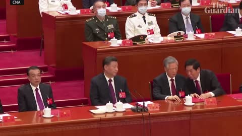 New footage from China congress fuels questions about why Hu Jintao was hauled out