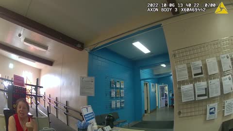 Enters YMCA. They Were Trying to Get Clips for their “Agenda”. Port Townsend Police Cam.