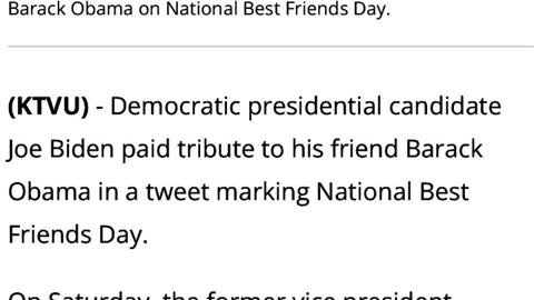 'Michaels husband' Barack nominating pedojoe as his 'best friend' using PIZZA..
