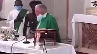 Refugee interrupts Mass, assaults priest, and steals the Holy Bible