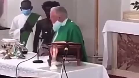 Refugee interrupts Mass, assaults priest, and steals the Holy Bible