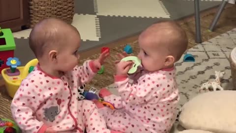 Funny Twins Babies Fighting Everyday -