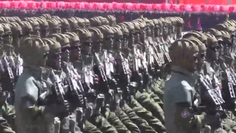 Rare Footage of North Korean Soldiers Marching to Pantera's Walk