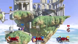 Bowser vs Donkey Kong vs Incineroar on Temple (Super Smash Bros Ultimate)
