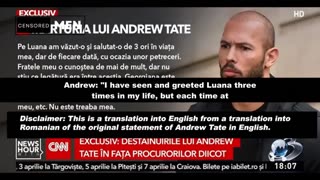 (NEW UPDATES!) Andrew Tate Public Statement On Romanian Tv Station!