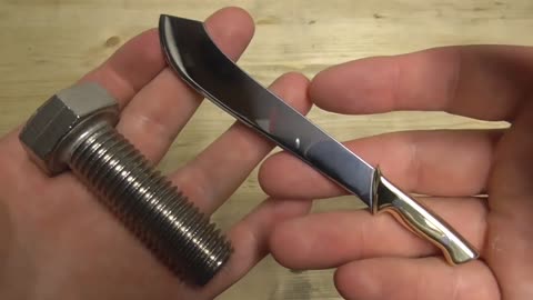 Making a Mini Machete from a Stainless Bolt