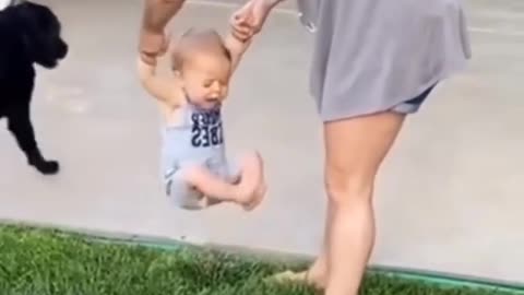 Funn Babies Scared of Grass