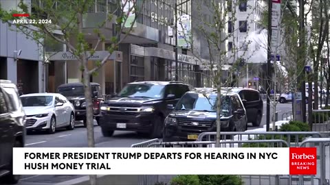 BREAKING: Trump Departs For Hearing In NYC Hush Money Trial Where Opening Statements Will Take Place