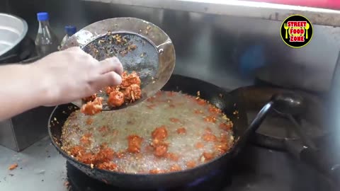VEG MANCHURIAN MAKING - Fast Food Recipes - Veg Manchurian Recipe - Hyderabad - Street Food 2021