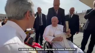 Romeu Zema falou com o Papa Francisco