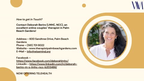 Online Couple Therapist - Therapist in Palm Beach Gardens