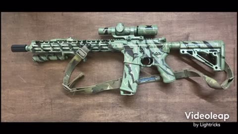 Tiger Stripe AR15 Paint Job