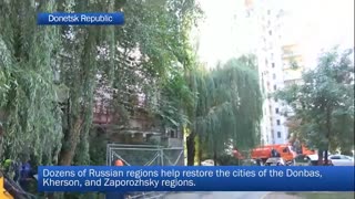 2022-10-01 Russian constructors rebuild roads and restore #Donbas