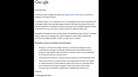 WARNING! GOOGLE KNOWS THE SCRIPT ABOUT A PLANNED SENSITIVE EVENT HAPPENING IN FE