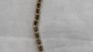 18KGP Pendant Necklace. Made with Swarovski Crystals. Rare Find