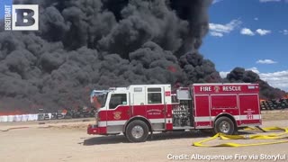 DESERT BOOM! Smoke Billows from New Mexico Recycling Plant Fire