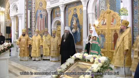 Patriarch Kirill stating that Russia is being tried to be "wiped off the face of the earth" through