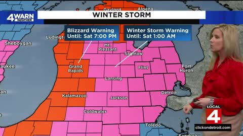Updated winter storm snow predictions, timeline for Metro Detroit