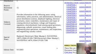 Summary of NAVEDTRA 14344 - Electrician's Mate (EM)