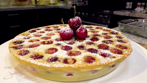 Cherry Custard Pie (Clafoutis) | Chef Jean-Pierre
