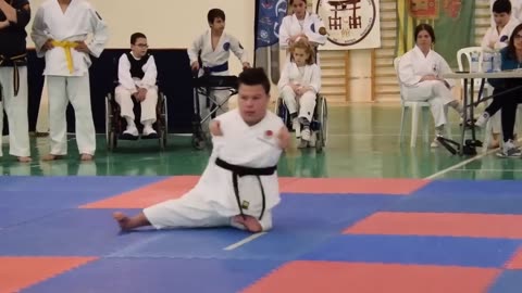 Adapted Karate - Disability Karate Federation. This is the Kata Empi