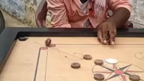 Carrom-Flying shot never seen before