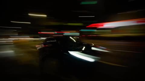 Midnight Drive Towards Neon City Lights (Music Video)