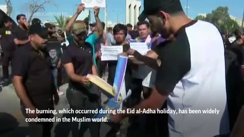 Iraqi Muslims protest Quran burning in Sweden