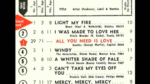 August 5, 1967 - America's Top 20 Singles