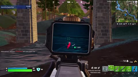 Interrupting His Midnight Swim for an Elimination in Fortnite