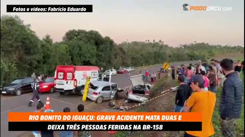 Rio Bonito do Iguaçu: Grave acidente mata duas e deixa três pessoas feridas na BR-158
