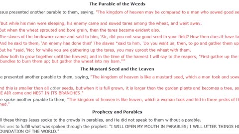Parable of the Weeds