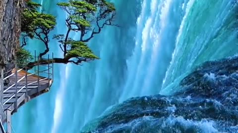 Nature beauty waterfall