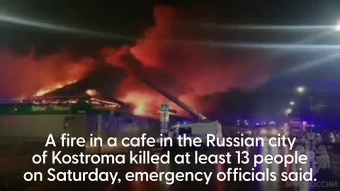 At least 13 killed in Russian nightclub fire after flare gun discharged