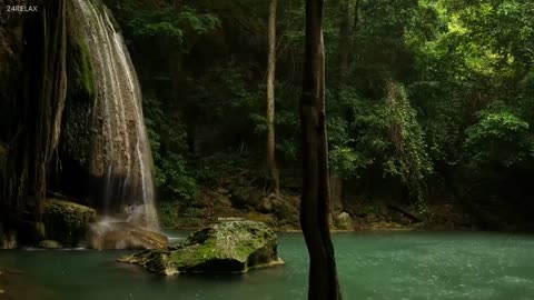 10 hrs Native American Flute Music: Waterfall and Rain Sounds: Relaxing, Meditation, Music