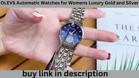 OLEVS Automatic Watches for Womens Luxury Gold and Silver