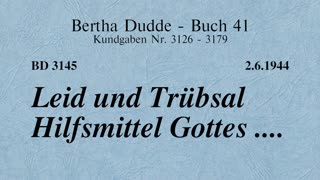 BD 3145 - LEID UND TRÜBSAL HILFSMITTEL GOTTES ....