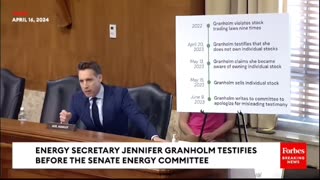 🔥 Senator Hawley grills Sec. Jennifer Granholm