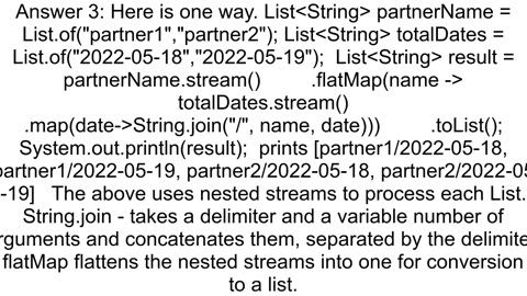 How to combine two lists using the Java stream API