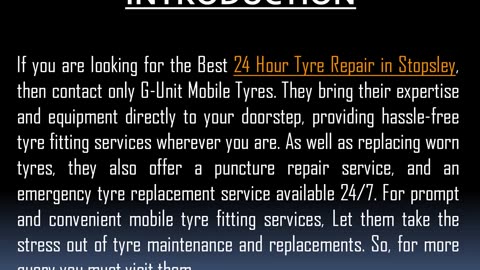 One of the Best 24 Hour Tyre Repair in Stopsley