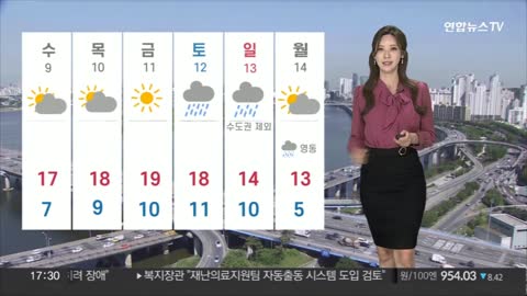 [날씨] 퇴근길 중부 곳곳 비…큰 일교차 유의 / 연합뉴스TV (YonhapnewsTV)