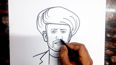 Easy Jyotiba Phule Drawing // How to Draw Jyotirao Phule