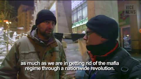 Ukraine Maidan revolution. Opinion from far-right protesters