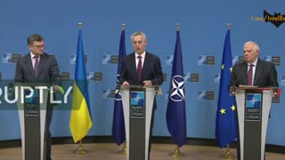 NATO Chief Stoltenberg speaking with Ukrainian Foreign Minister