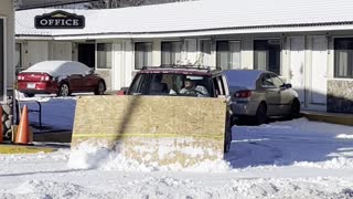 Homemade Particleboard Snowplow