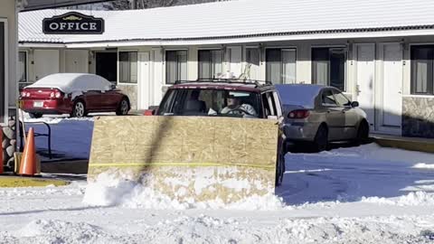 Homemade Particleboard Snowplow