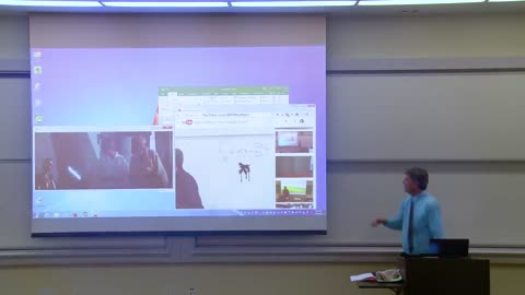 Math Professor Fixes Projector Screen prank
