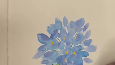 Painting a Loose Hydrangea