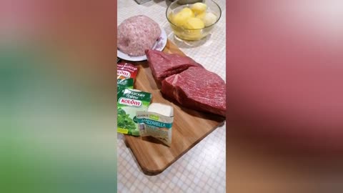 ШАШЛЫК- РОЛЛ с начинкой из мяса с сыром в ТАНДЫРЕ